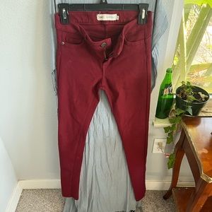 ONE Burgundy Women’s Jeggings, size 7
